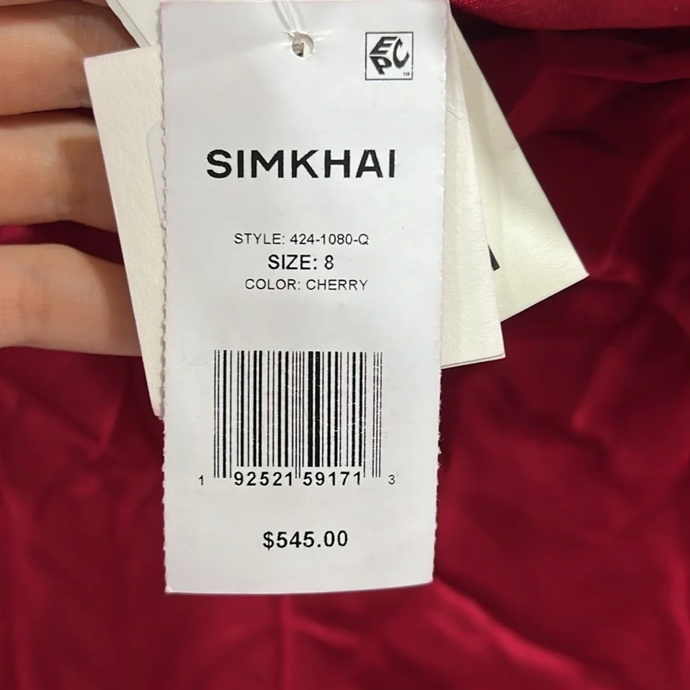 SIMKHAI Cameron Dress in Cherry - Picture 4 of 8